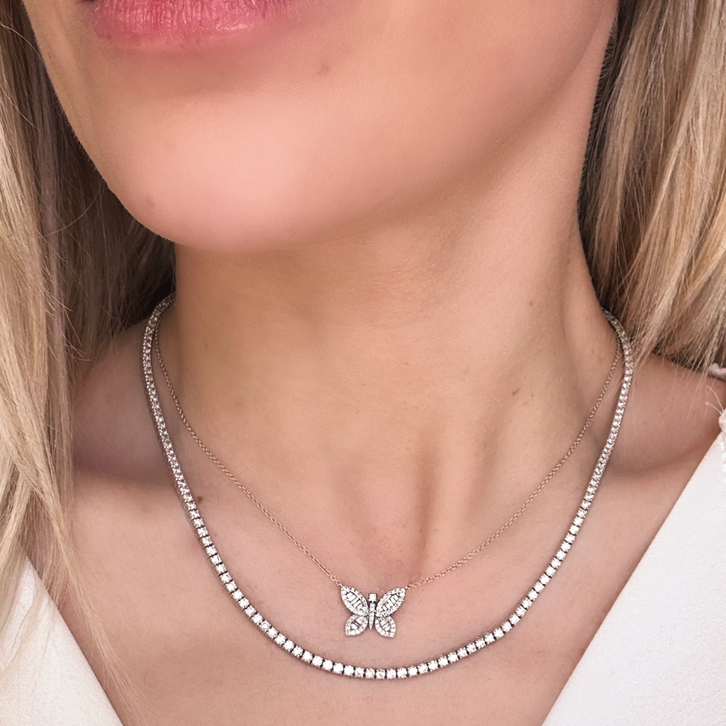 Diamond Single Row Tennis Necklace