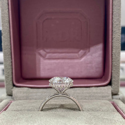 Round Brilliant Cut Diamond Pave Engagement Ring
