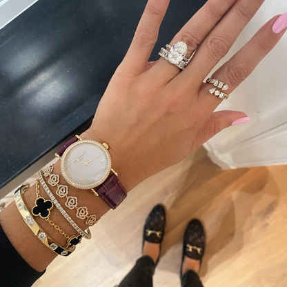 Camellia Flower Diamond Bracelet