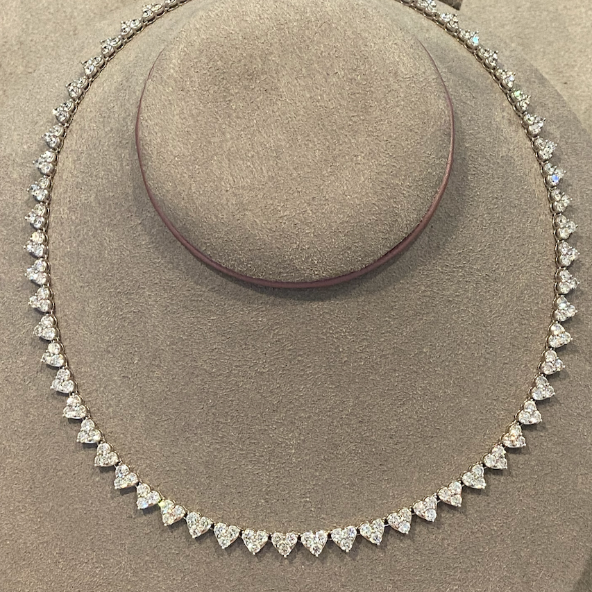 Tai Heart Shaped Cubic Zirconia Tennis Necklace | Neiman Marcus