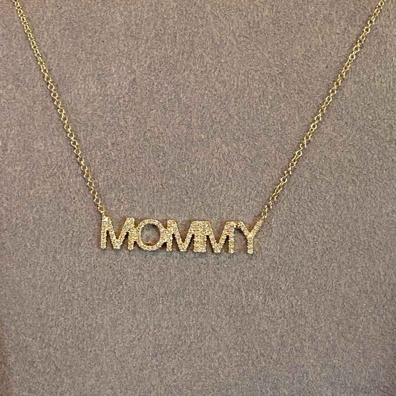 Mommy Diamond Pendant Necklace