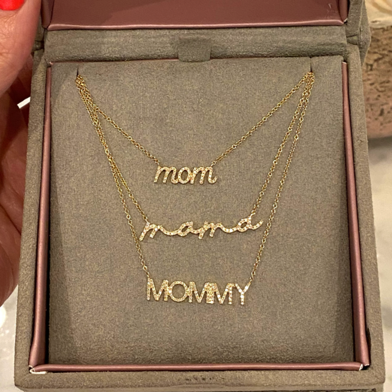 Mama Diamond Pendant Necklace