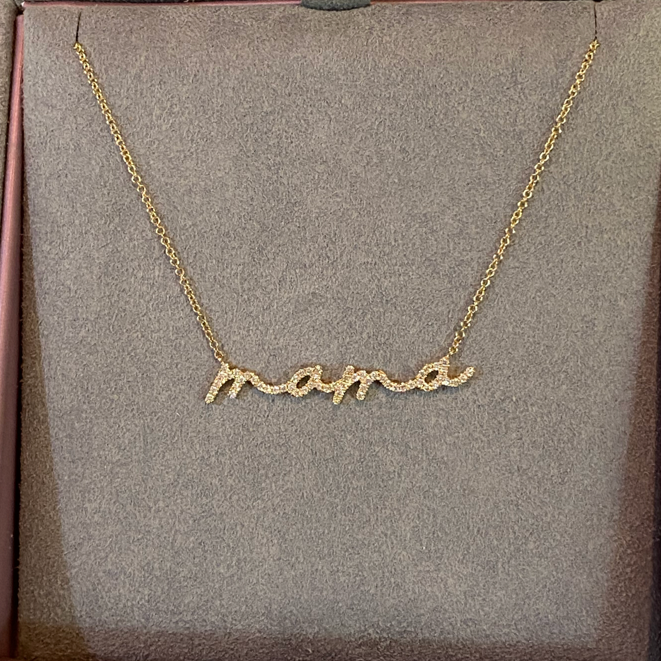 Mama Diamond Pendant Necklace