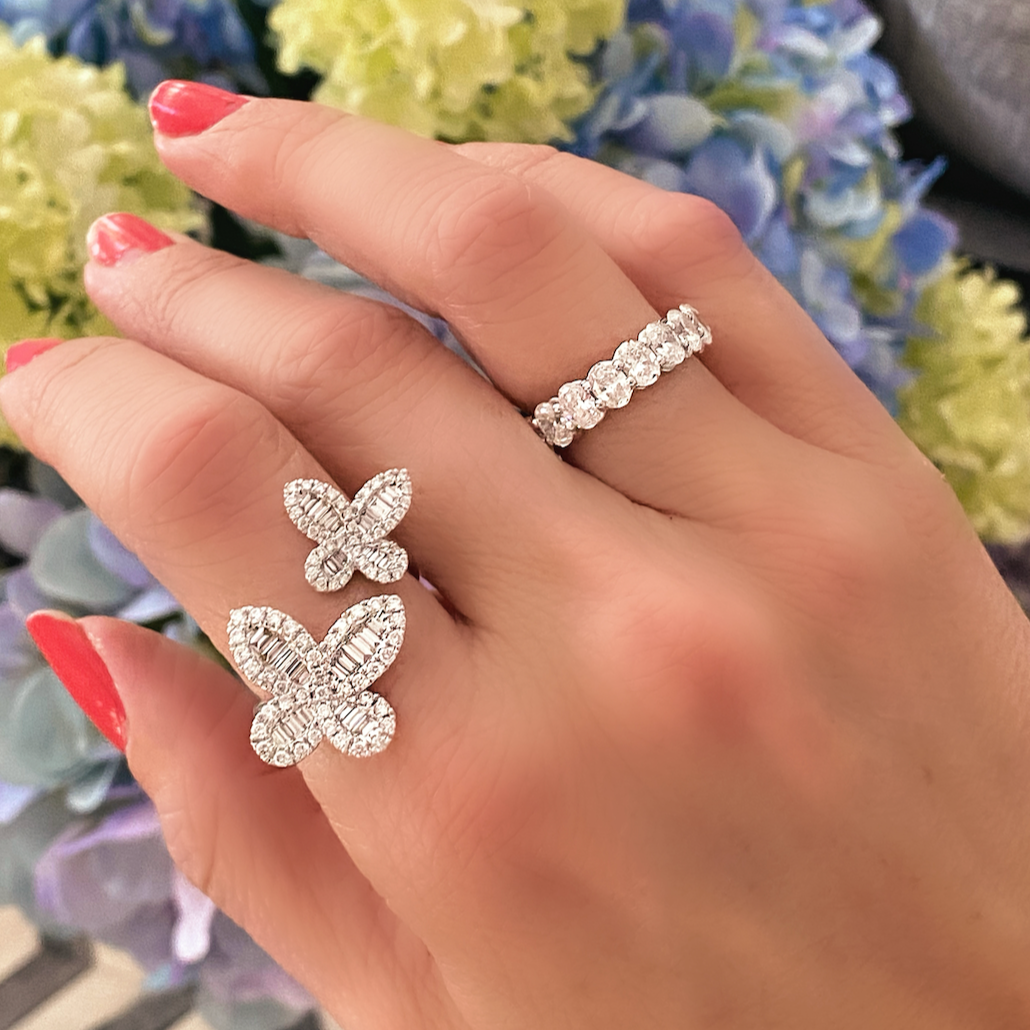 Butterfly diamond ring discount