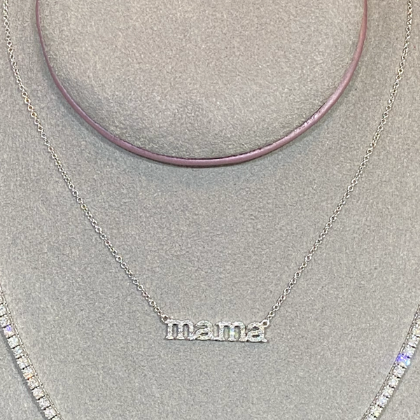 Mama Diamond Pendant Necklace