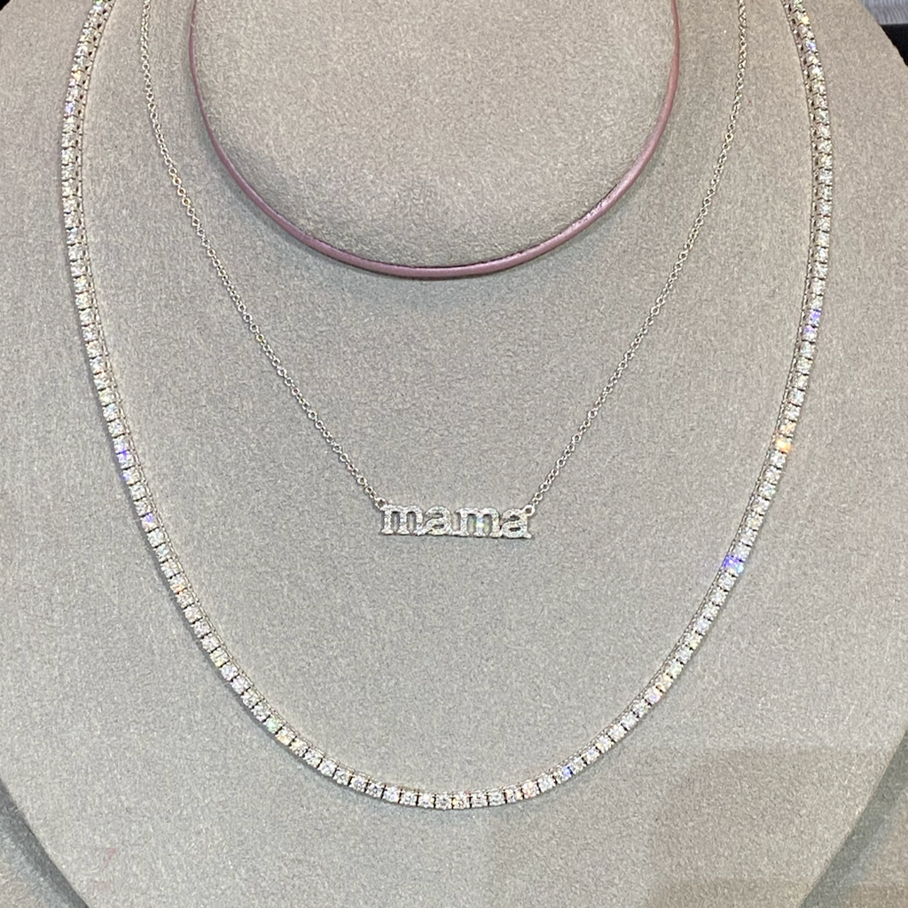 Mama Diamond Pendant Necklace