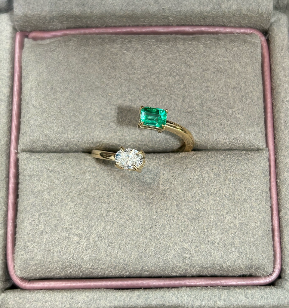 Nature's Touch Emerald and Diamond Ring