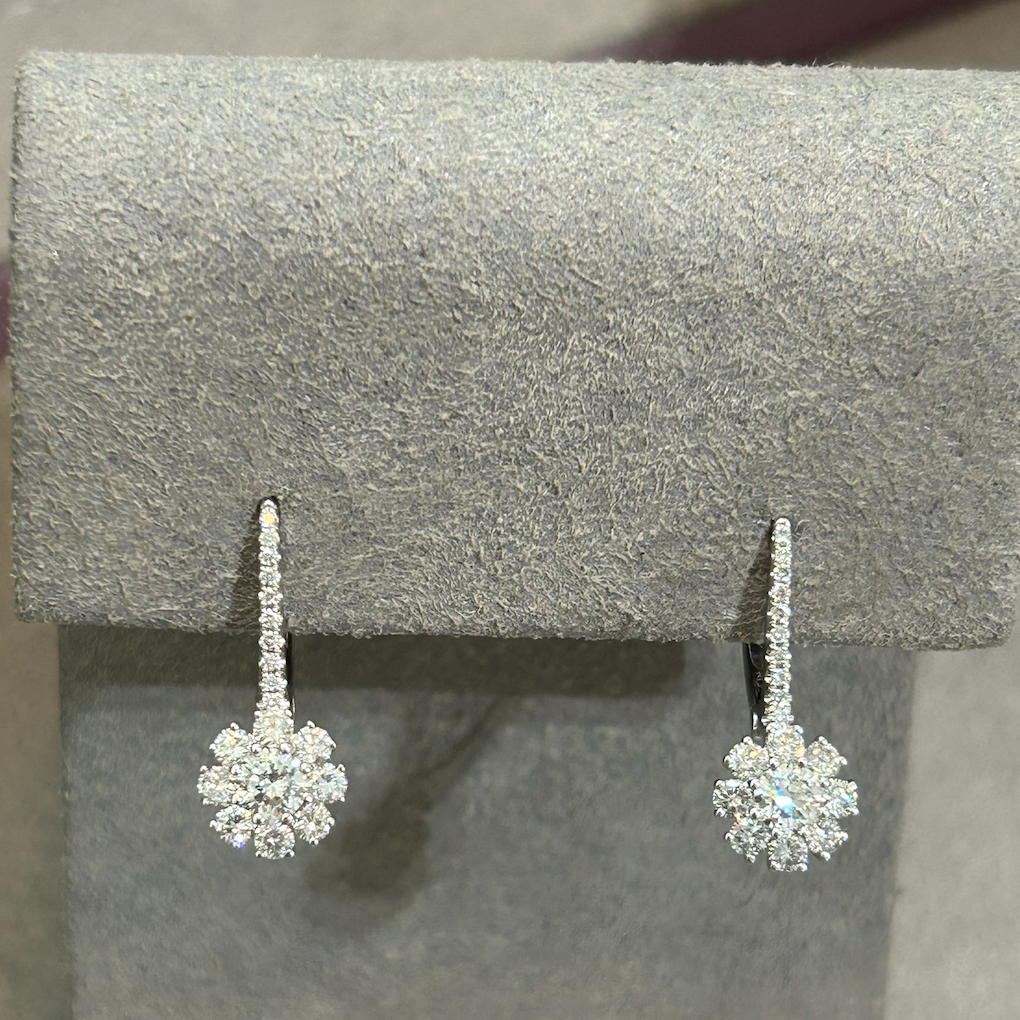 Bloom Drop Diamond Earrings