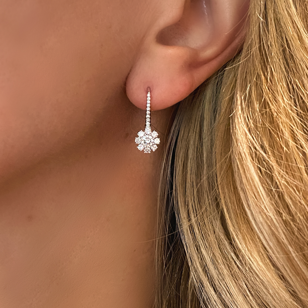 Bloom Drop Diamond Earrings