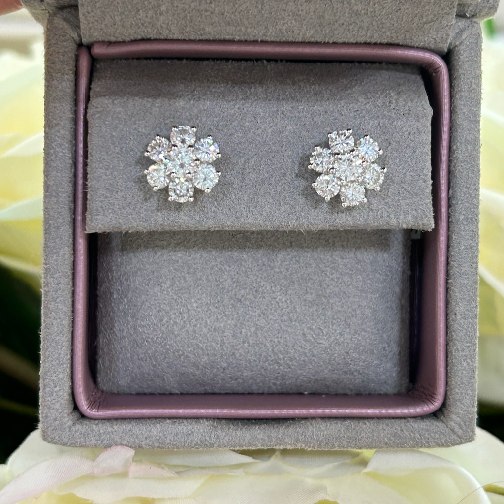 Bloom Diamond Stud Earrings