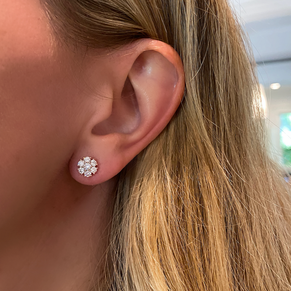 Bloom Diamond Stud Earrings