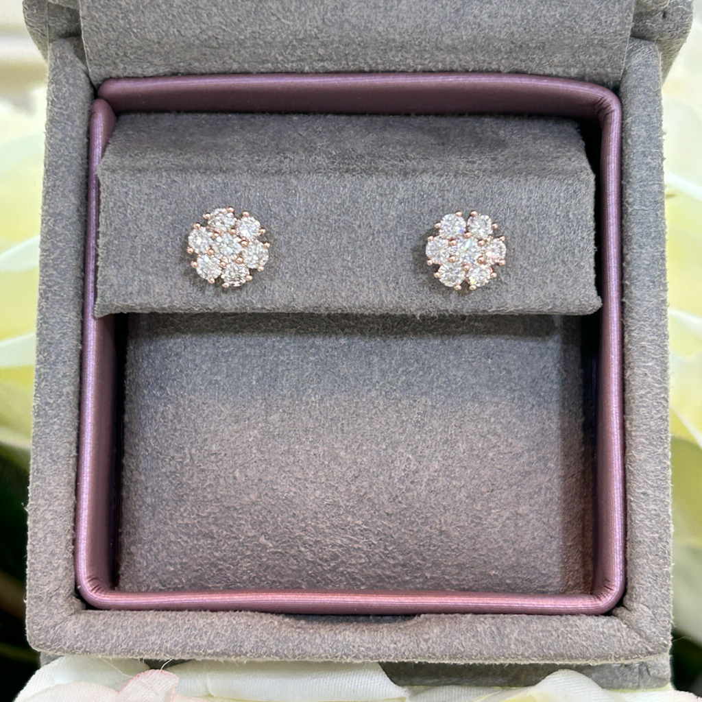 Bloom Diamond Stud Earrings