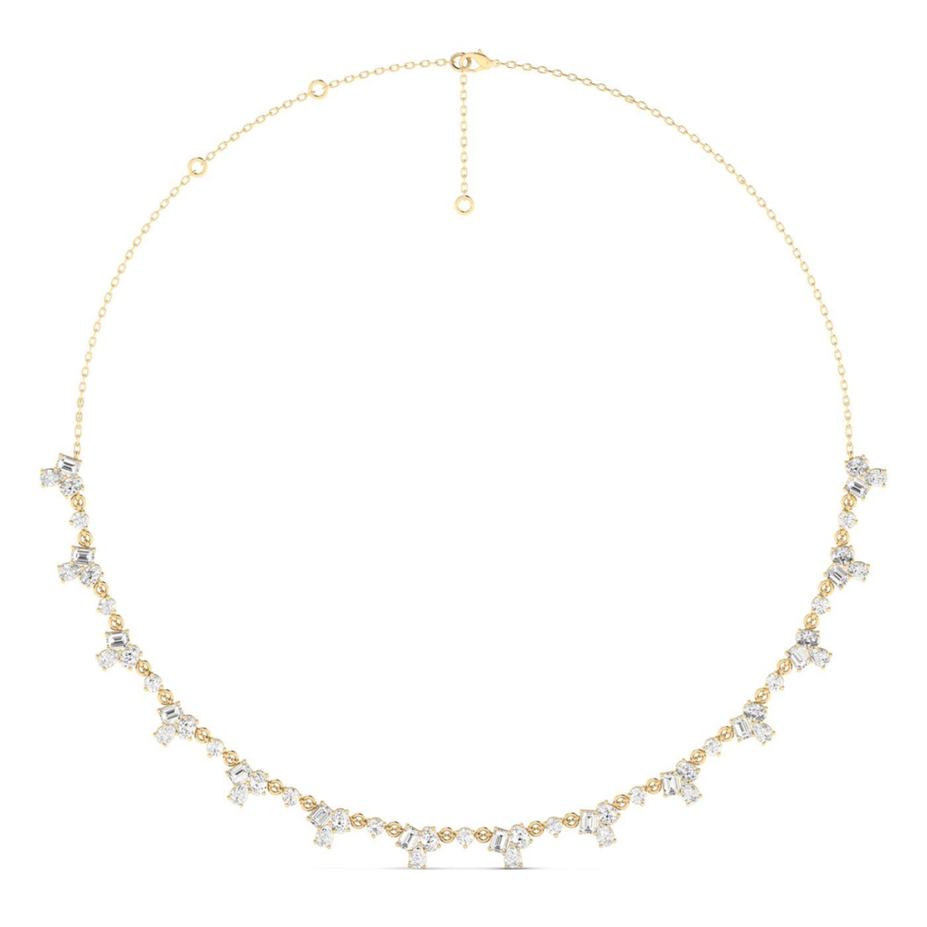 Victoria Belle Diamond Cluster Necklace