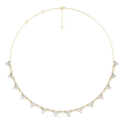 Victoria Belle Diamond Cluster Necklace