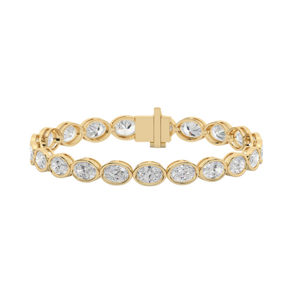 Oval East West Bezel Tennis Bracelet