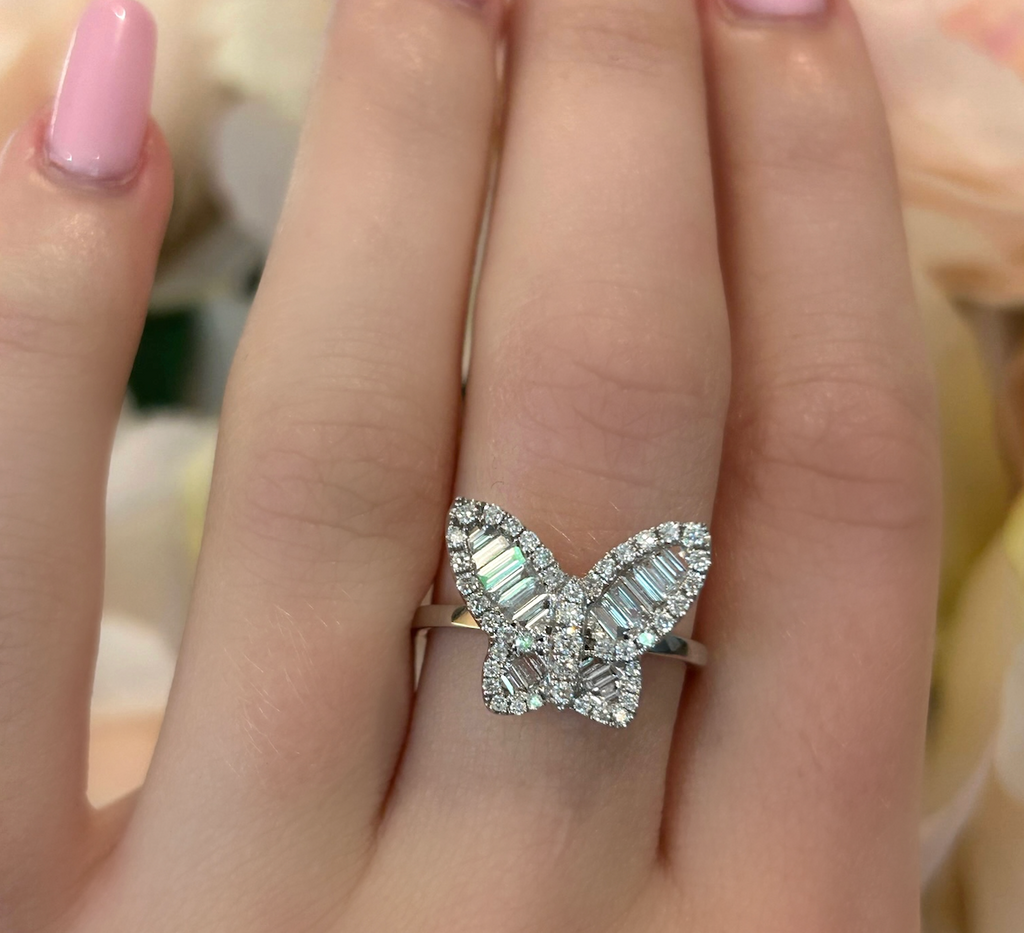 Diamond Butterfly Ring