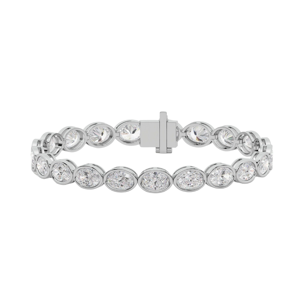 Oval East West Bezel Tennis Bracelet