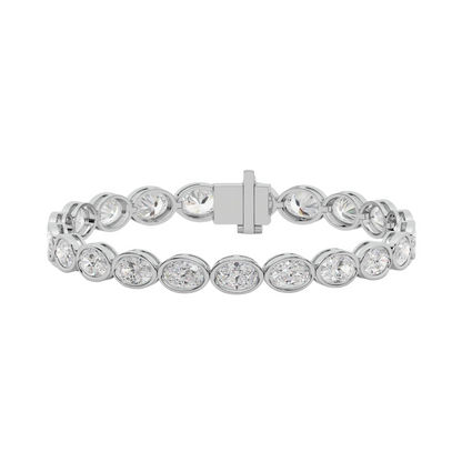 Oval East West Bezel Tennis Bracelet