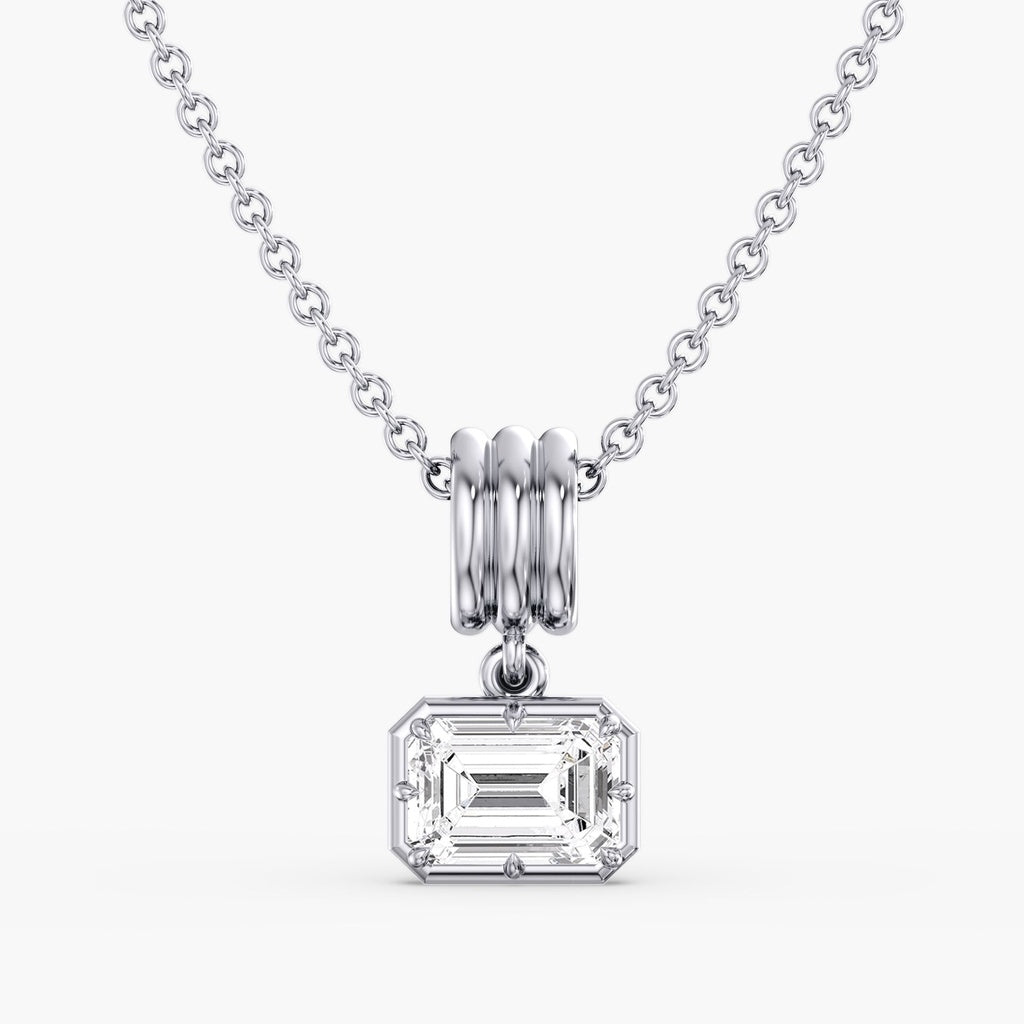 Aura Emerald Slide Diamond Pendant