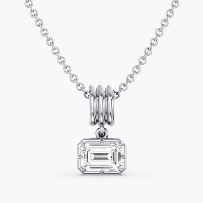 Aura Emerald Slide Diamond Pendant