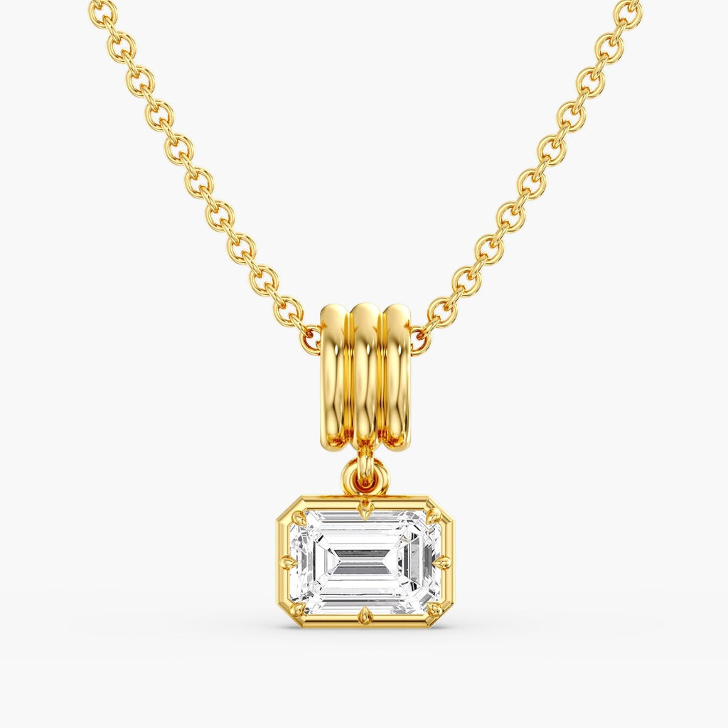 Aura Emerald Slide Diamond Pendant