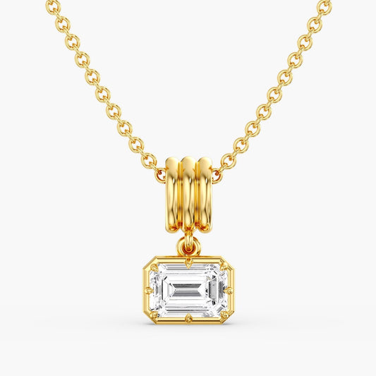 Aura Emerald Slide Diamond Pendant