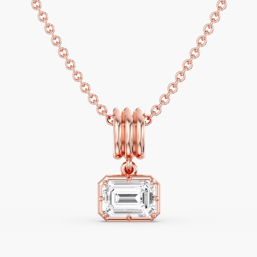 Aura Emerald Slide Diamond Pendant
