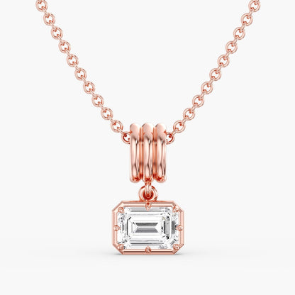 Aura Emerald Slide Diamond Pendant