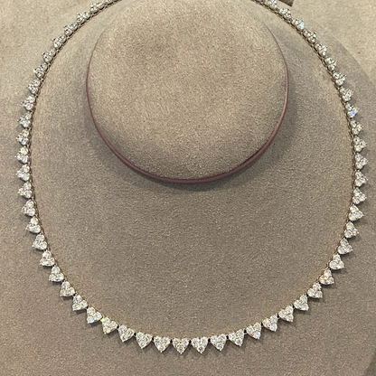 Diamond Heart Tennis Necklace