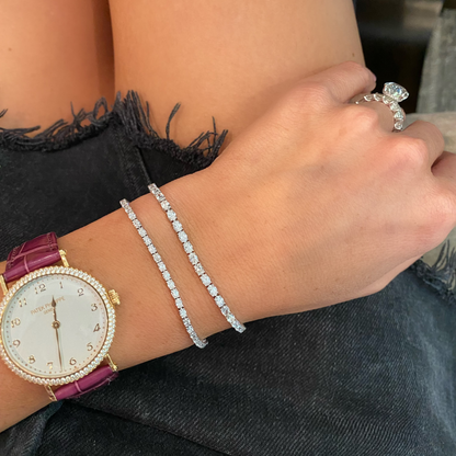 East West Oval Diamond Tennis Bracelet