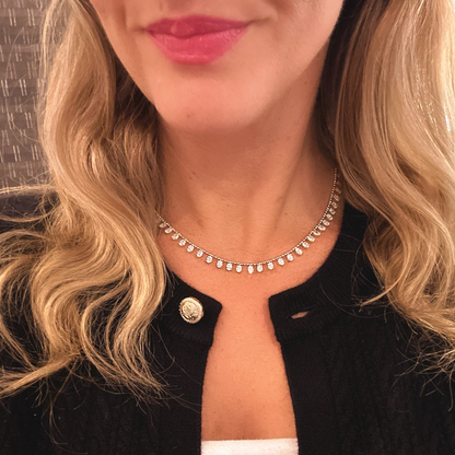 Oval DewDrop Diamond Necklace
