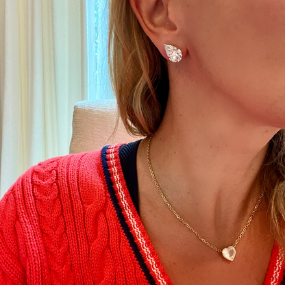 Pear Diamond Stud Earrings