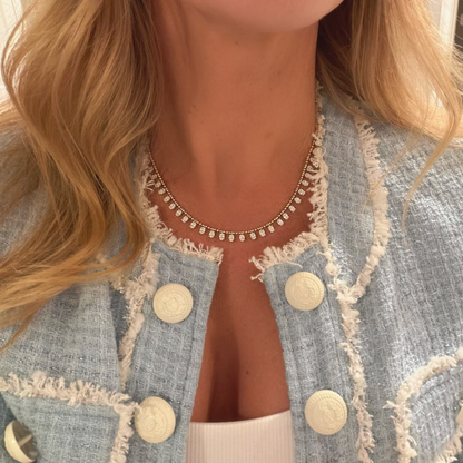 Oval DewDrop Diamond Necklace