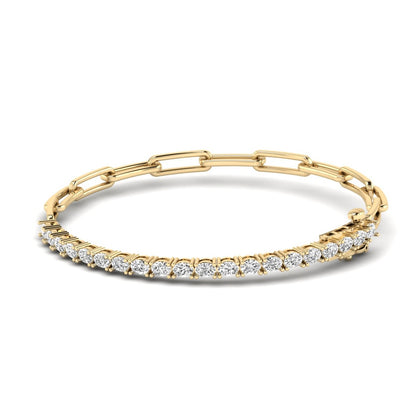 Diamond Tennis Paperclip Bracelet