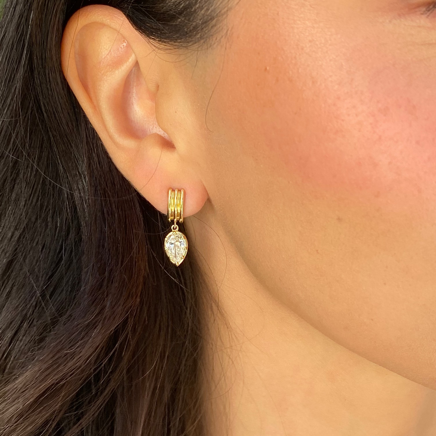 Pear Aura Drop Earrings