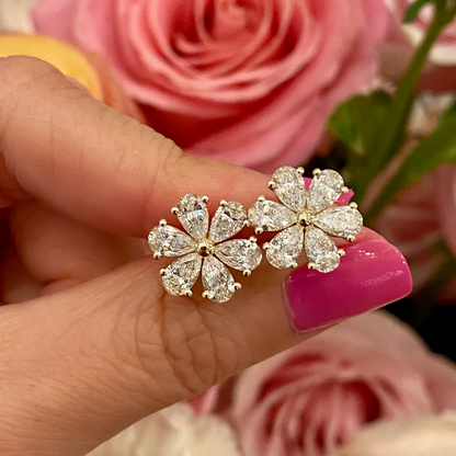 Blossom Diamond Stud Earrings