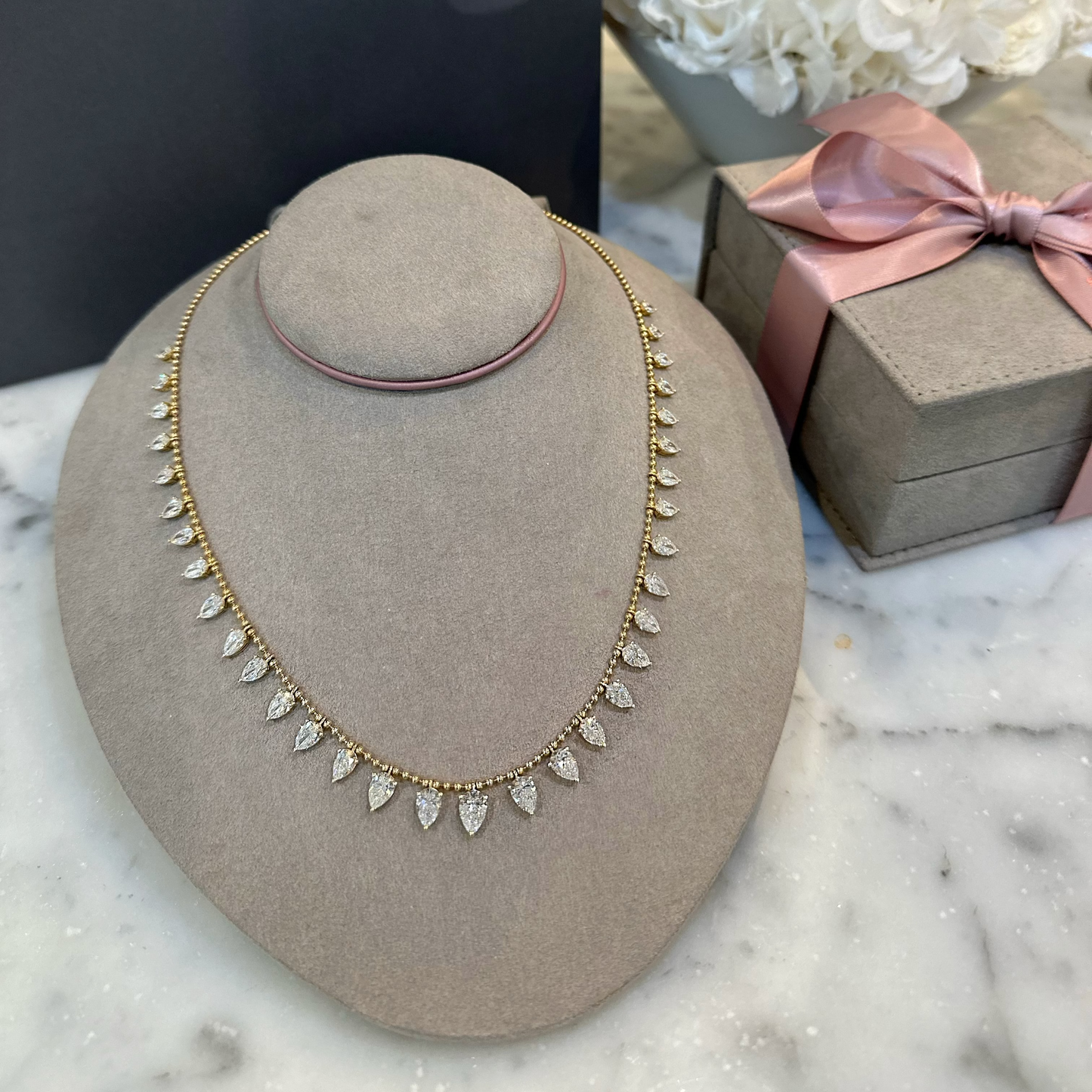 Femme Fatal Pear Diamond Necklace