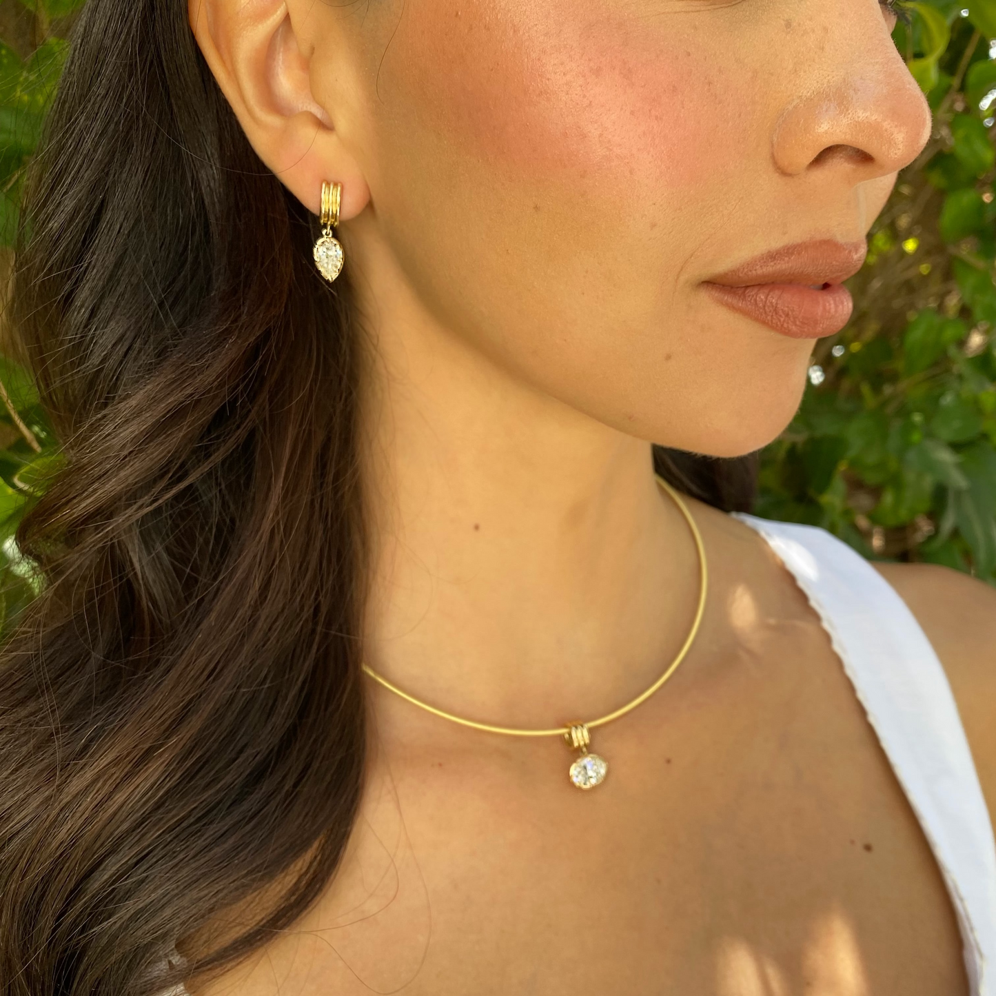 Pear Aura Drop Earrings