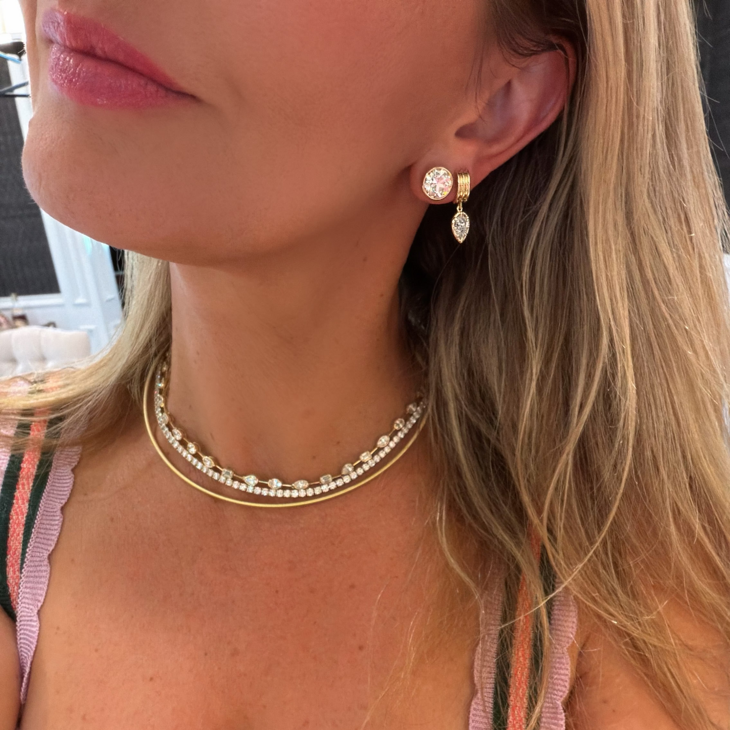 Pear Aura Drop Earrings
