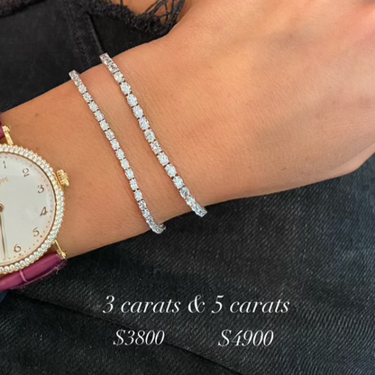 East West Oval Diamond Tennis Bracelet