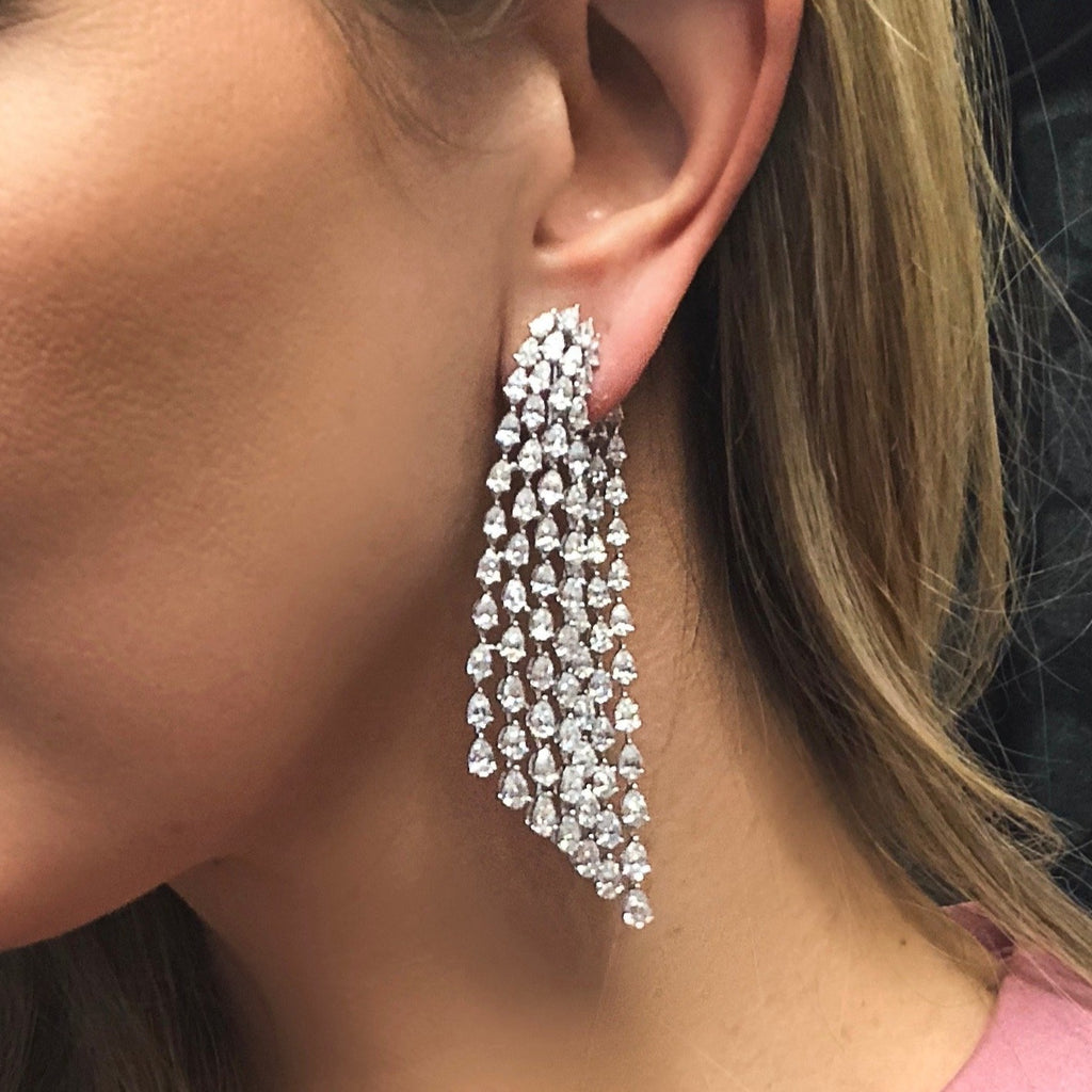 Cascade Diamond Chandelier Earrings