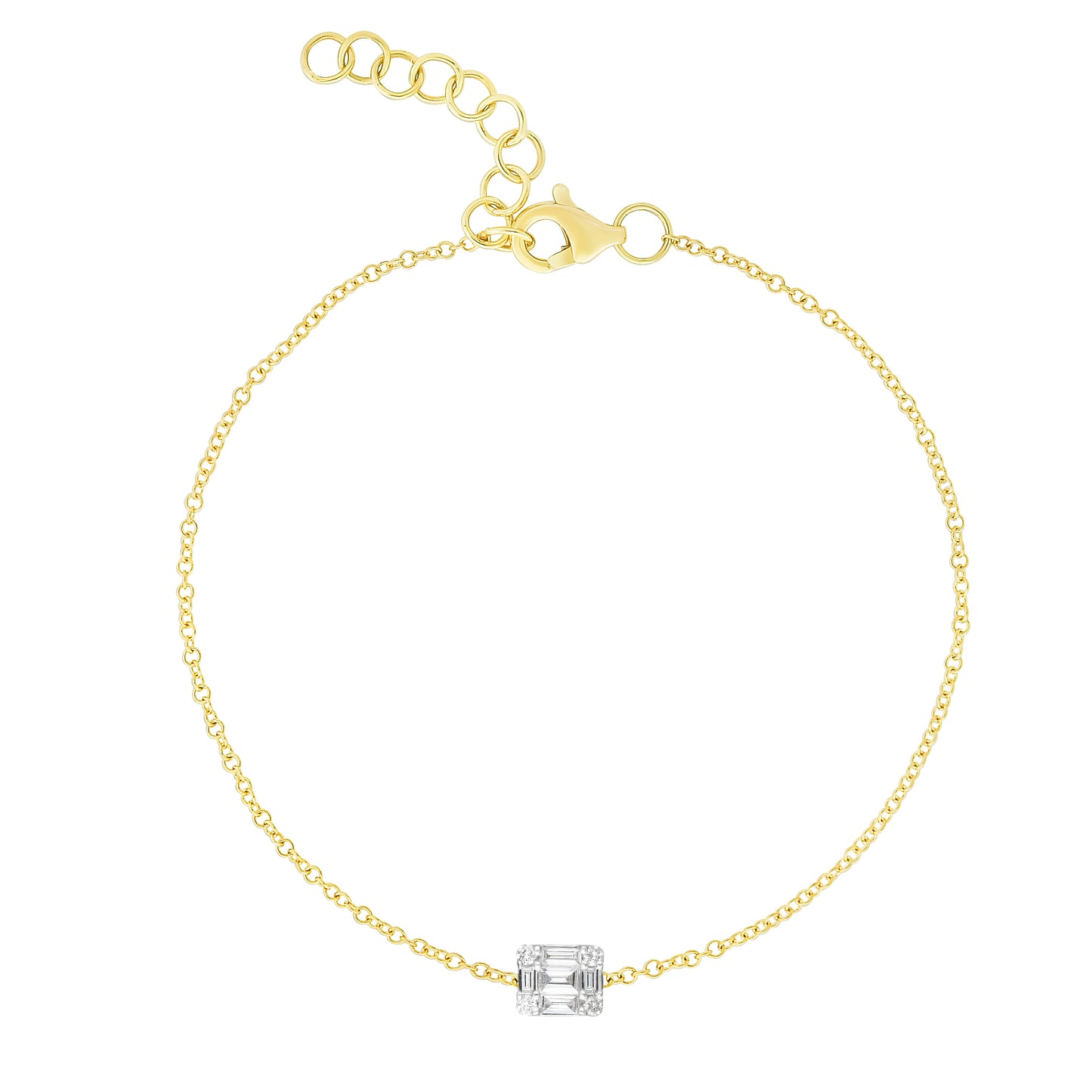 Illusion Emerald Diamond Bracelet