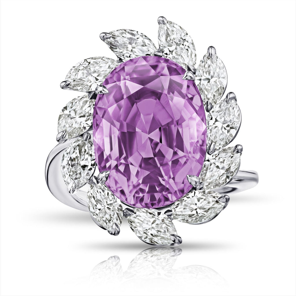 13 Ct. Oval Pink Sapphire Ring