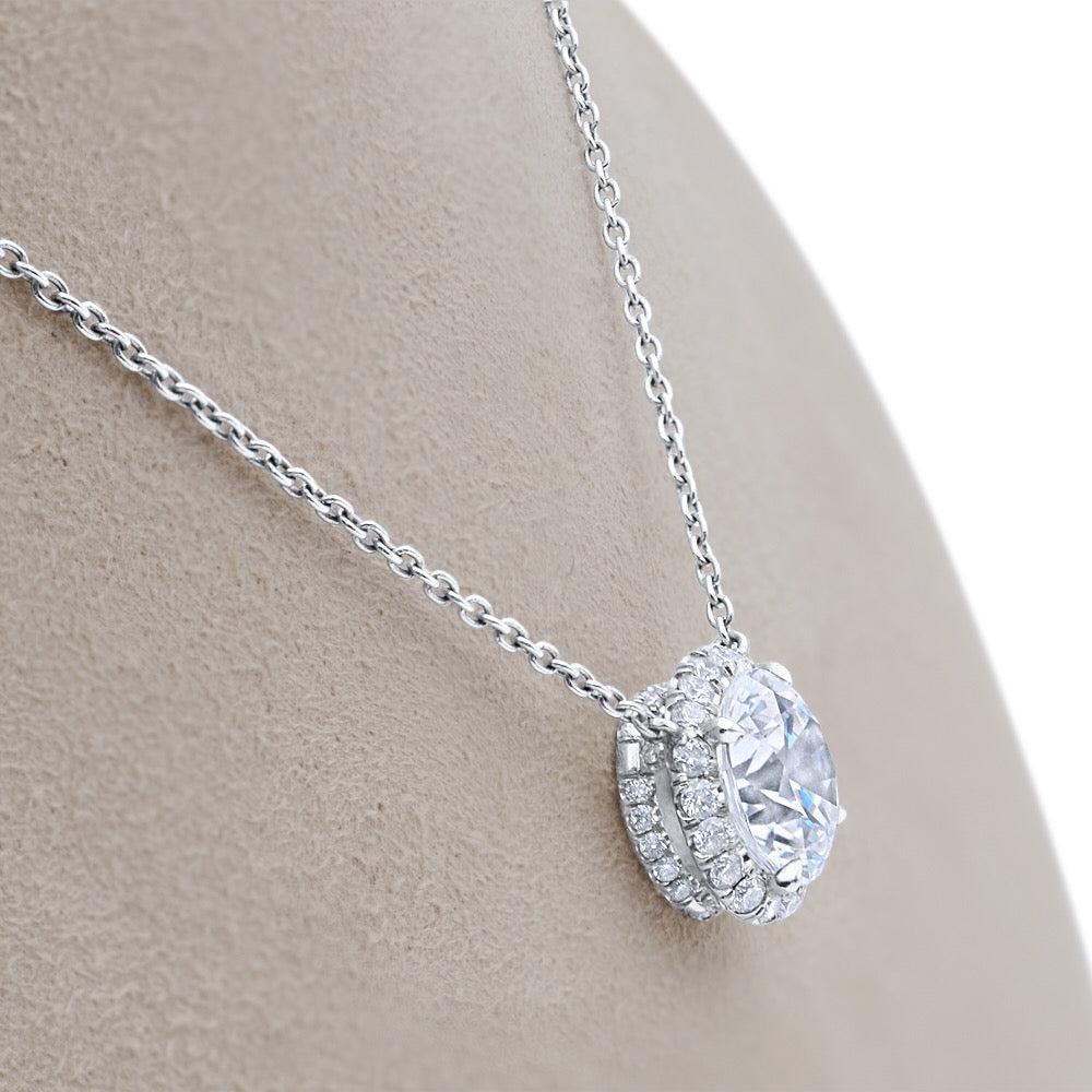 Halo necklace setting deals