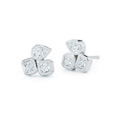 Mixed Shape Diamond Earrings