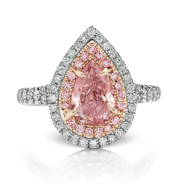 Mixed Pink Rings Pink Diamond Ring