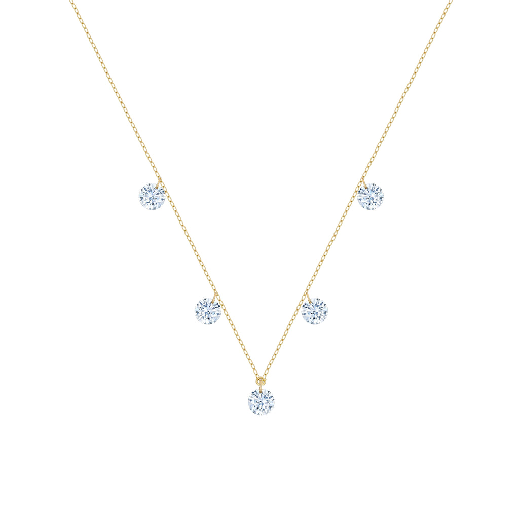 Miss Diamond Ring pendant diamonds drop necklace