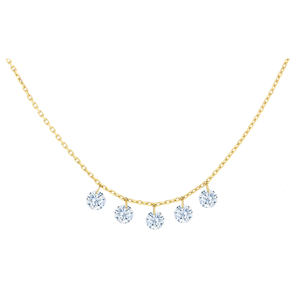 Miss Diamond Ring drop diamonds pendant necklace