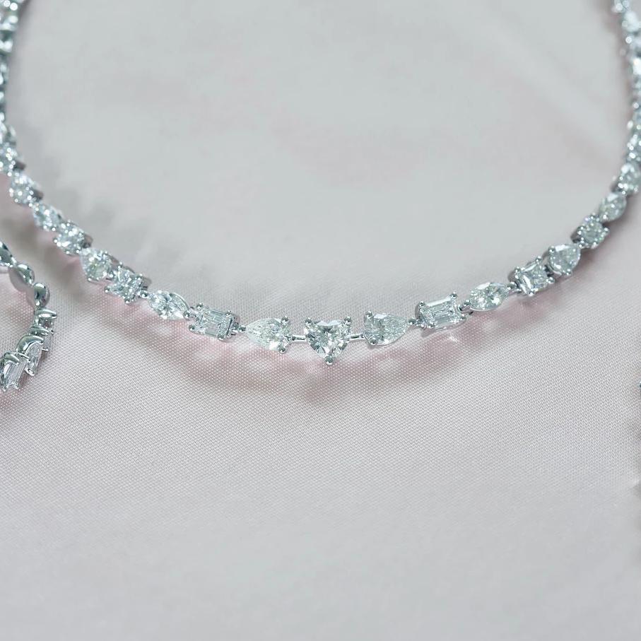 Sweet Forever Diamond Mixed Shapes Necklace