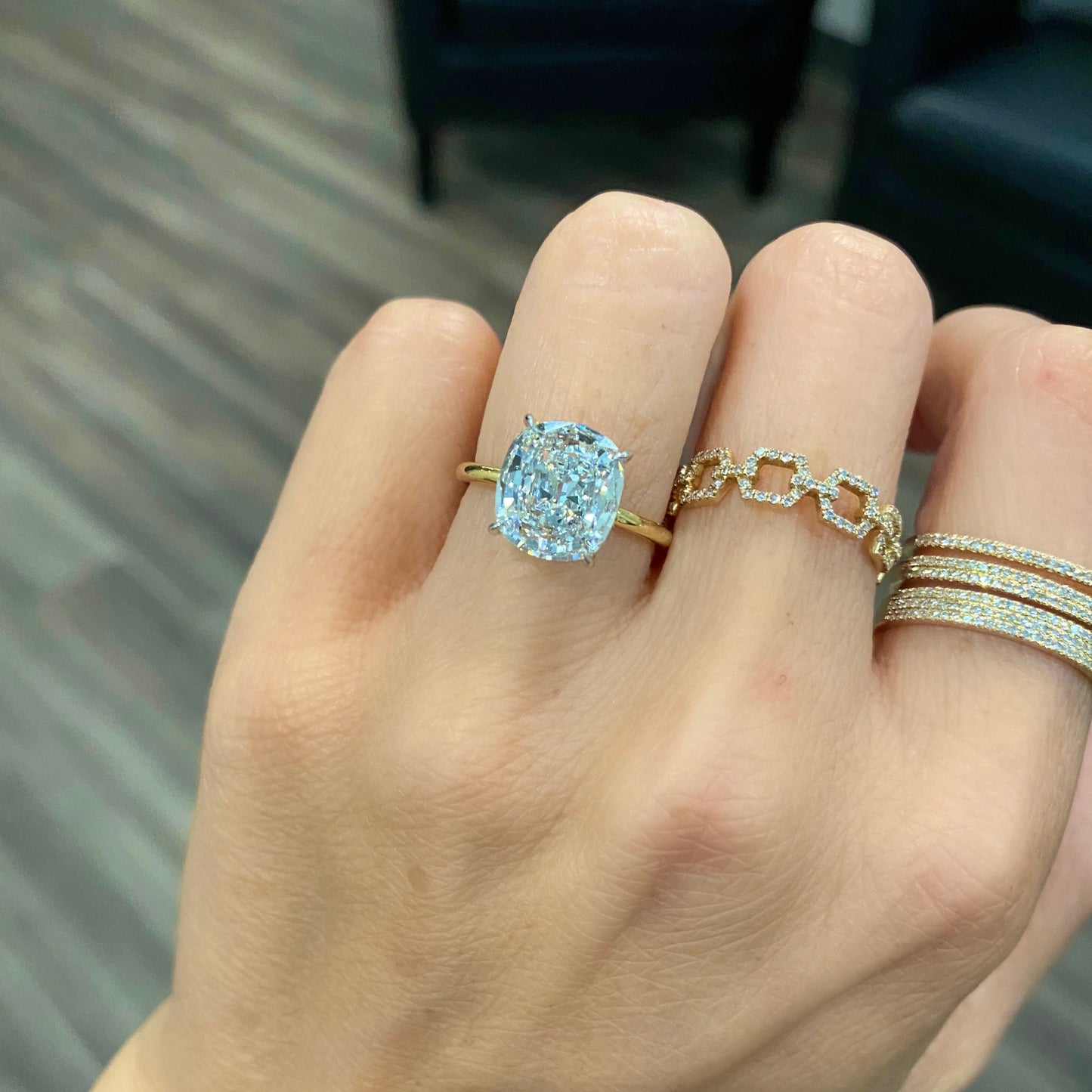 Cushion Cut Diamond Solitaire Engagment Ring MDR Atelier